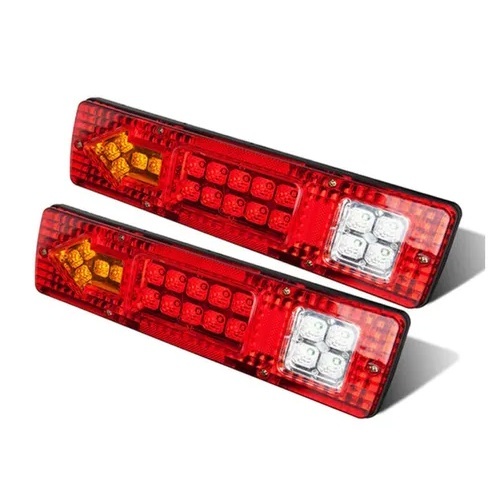Par Lanterna  luz  Traseira Caminhão Carretinha Led 12V Luz Seta Ré Freio