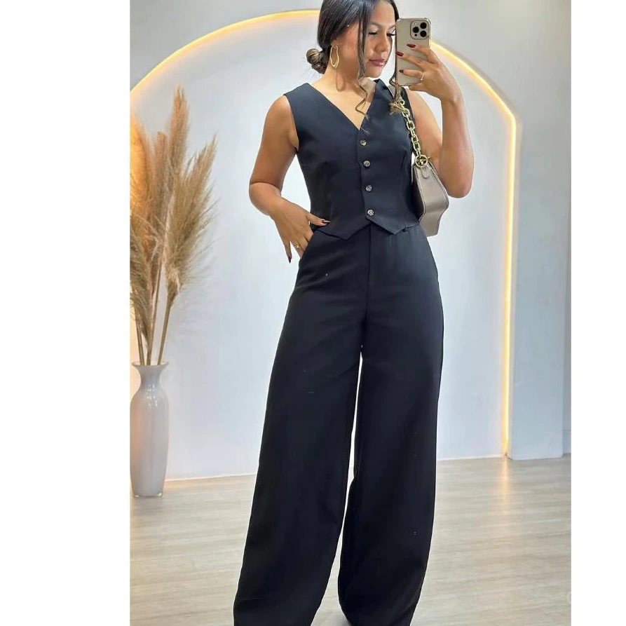 ‼️PROMOÇÃO POR TEMPO LIMITADO DE NOSSO CONJUNTO ALICE COLETE E CALÇA ALFAIATRIA COM CAIMENTO IMPECAVEL — imagem 1