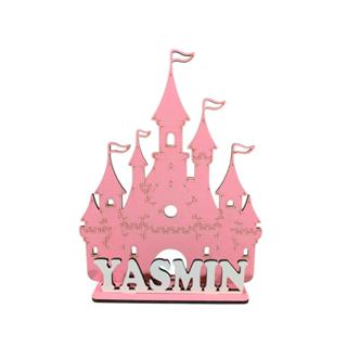 10 Centro De Mesa Castelo Em Mdf Rosa em Oferta na Shopee