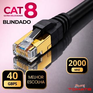 CABO DE REDE CAT8 GAMER PREMIUM BLINDADO em Oferta na Shopee