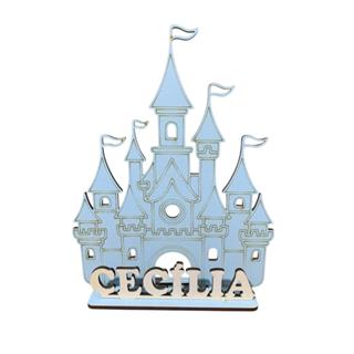 10 Centro De Mesa Castelo Em Mdf Azul em Oferta na Shopee