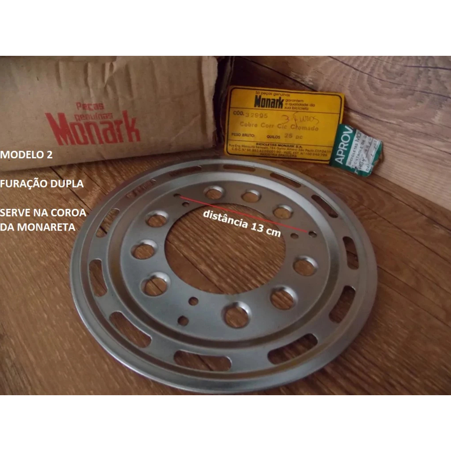 Protetor De Coroa Novo Cobre Corrente Bicicletas Antigas Monark / SERVE NA MONARETA - novo de estoque antigo