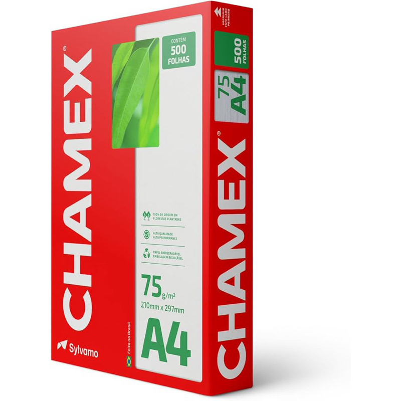 Papel sulfite A4  500 folhas chamex em Oferta na Shopee