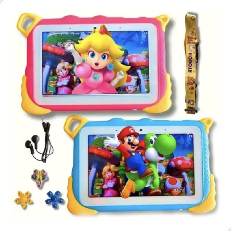 Tablet Infantil Atouch Q39 Android com Wi‑Fi, ideal para estudo e jogos, ótimo para crianças, rápido e fácil de usa