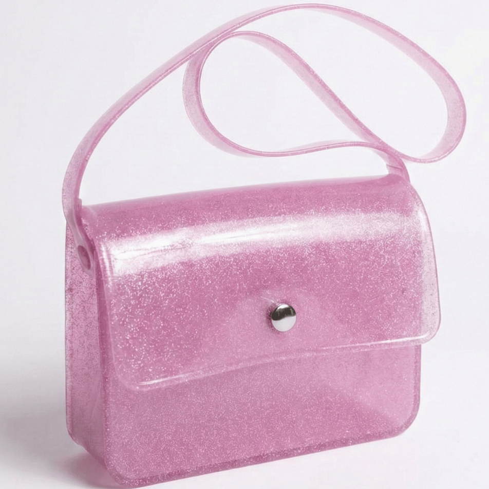 Bolsa Menina Bag Jelly Glitter Transversal e Ombro Blogueira Festa
