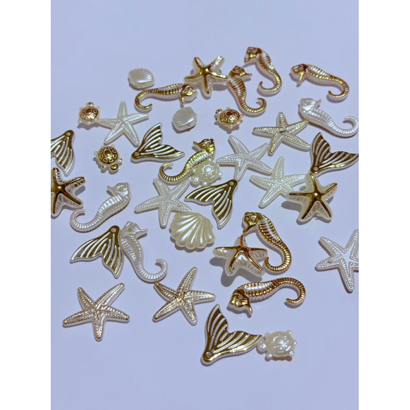Apliques Fundo do Mar 20 Peças – Dourado ou Perolado