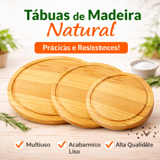 Tabua Para Frios Pizza Mesa Posta Redonda com Canaletas de Madeira Pinus de Reflorestamento Para Servir em Oferta na Shopee