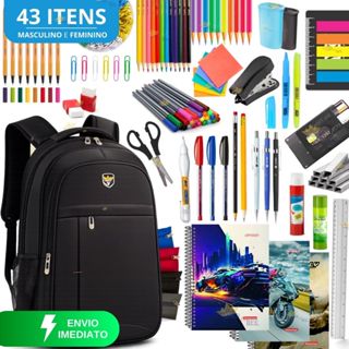 Kit Material Escolar Completo Volta As Aulas Ensino Médio 2026 Estojo Escolar Masculino Feminino em Oferta na Shopee