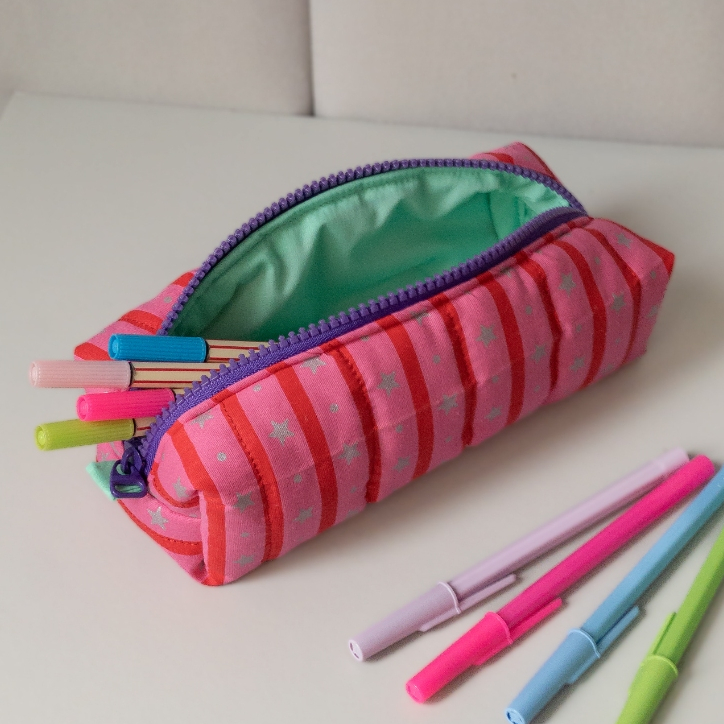 Estojo Feminino 100% Algodão – Estojo Escolar, Trabalho e Organização