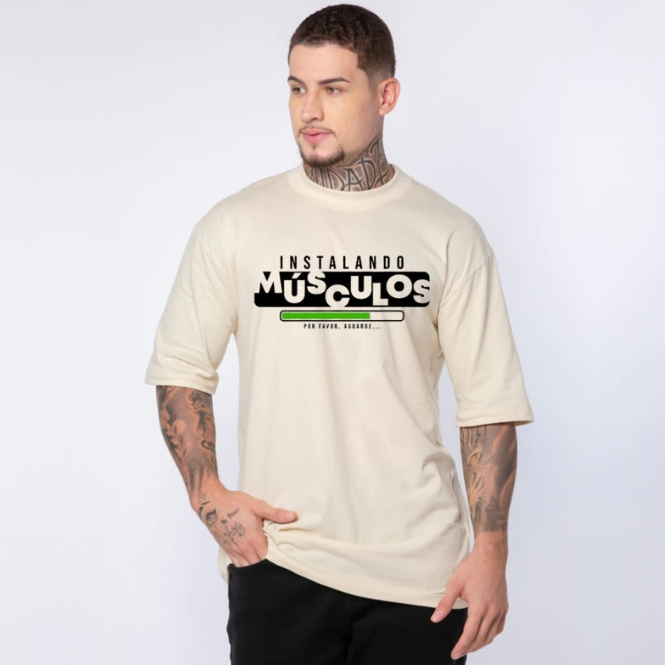 Camiseta Oversized estampada 100% Algodão | Camiseta Oversized para academia Unissex