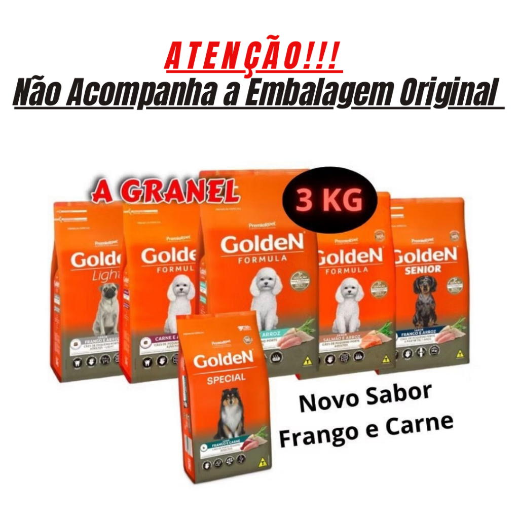 Ração Para Cachorro GoldeN Formula Cães Adultos Porte Pequeno 3Kg em Oferta na Shopee