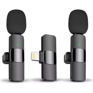 Microfone de Lapela Sem Fio K9 Vlog Compatível Tipo C e iPhone em Oferta na Shopee
