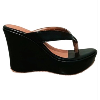 Tamanco De Dedo Alto Plataforma Feminino Anabela Alta 12cm em Oferta na Shopee