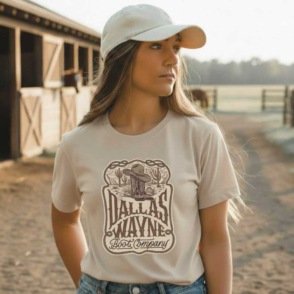 Camiseta Feminina Country Cowgirl Estampada Algodão Premium Dallas