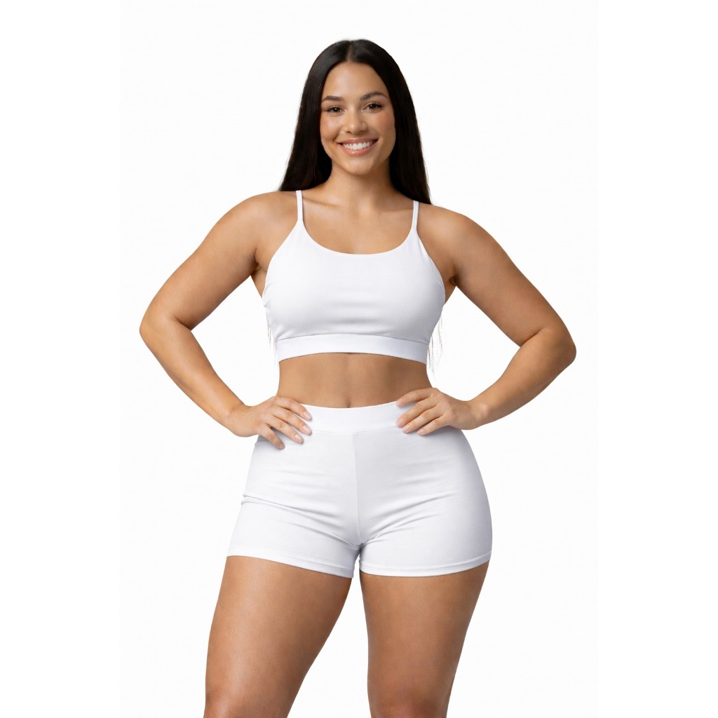 Conjunto Fitness Short e top Academia corrida yoga tênis passeio ao ar livre🏋‍♀ Conjunto Fitness Feminino
