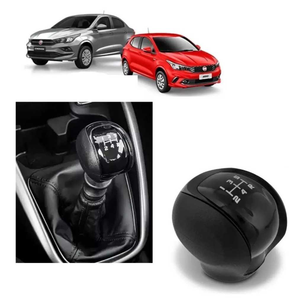 Manopla Bola de Câmbio Preta Original Fiat Pulse Argo é Cronos 2017 Até 2022 100244558