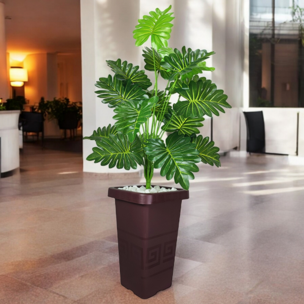 Planta Artificial Arranjo Bananinha Decoração Enfeite Casa Sala Escritorio + Vaso a Pronta Entrega