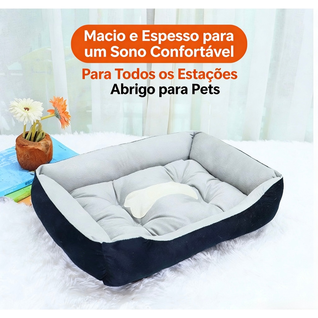 Cama Caminha Pet Cachorro Gato tamanho pequeno grande confortável com zíper lavável