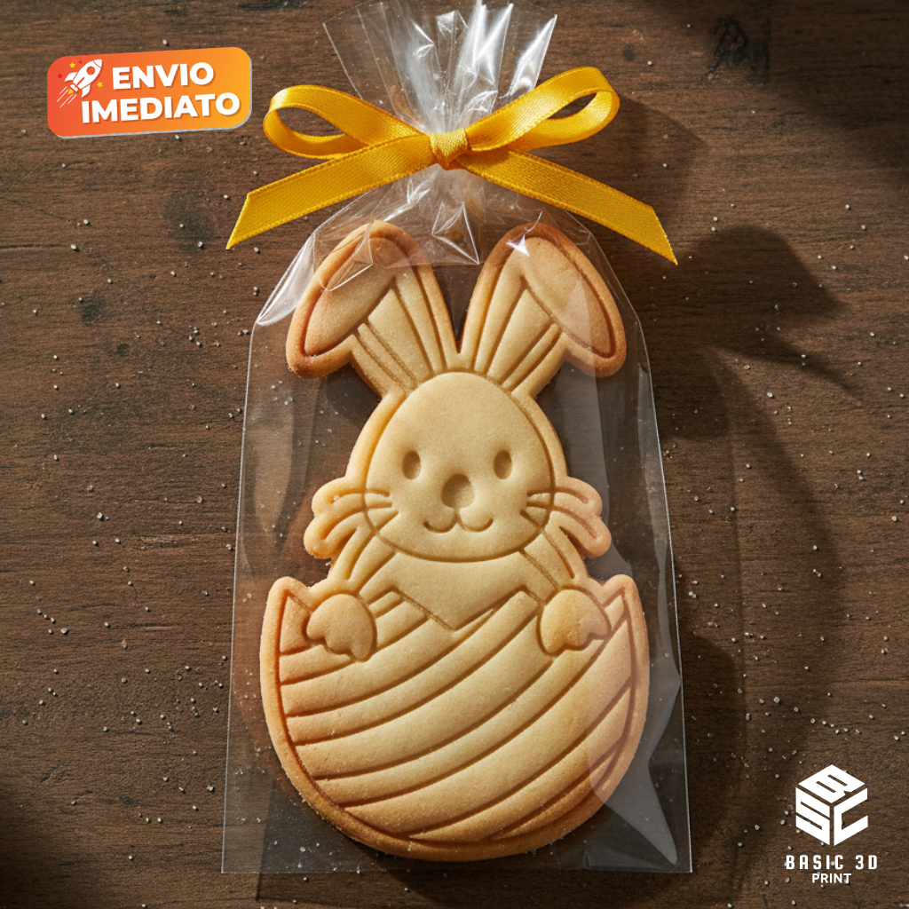 Cortador Biscoito Páscoa Coelho Ovo 6cm Confeitaria Artesanal Biscoitos Gourmet Molde de Biscoito