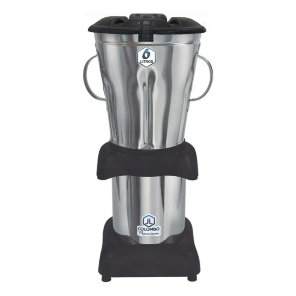 Liquidificador Baixa Rotação Inox 6 Litros 110V/220V Para Massas Açai Entre Outros 1200W
