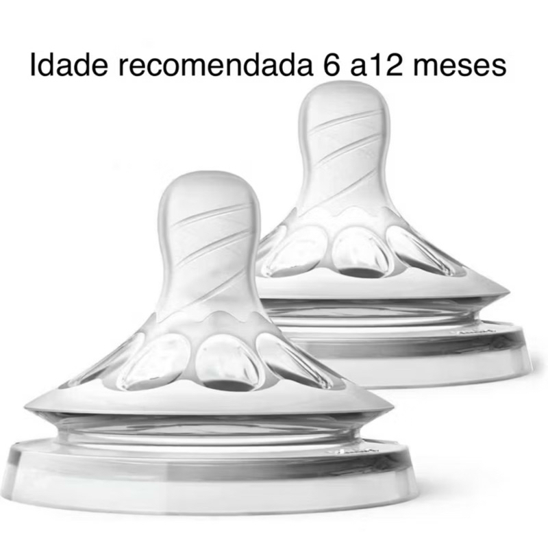 Kit com Dois Bicos de Mamadeira Compatível com Pétala
