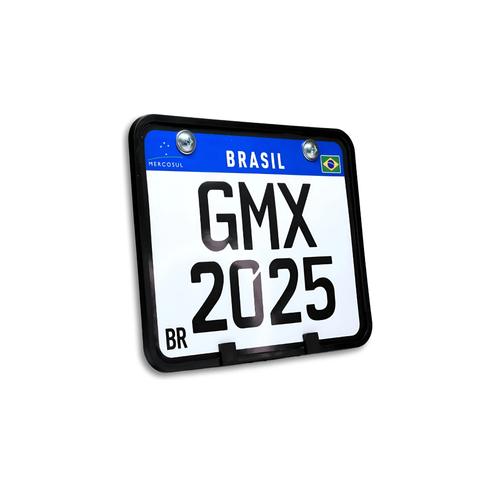 Moldura Suporte De Placa Moto Modelo Novo Mercosul Universal Plastico