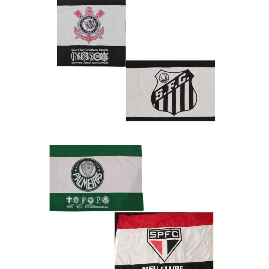 Bandeira Times  de São Paulo - Bandeira Times do Coração - Imagens Ilustrativas mostra as bandeiras no geral