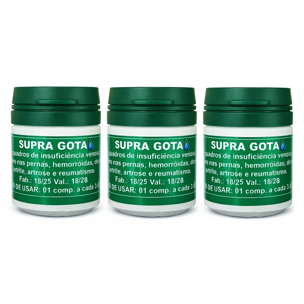3 Potes Supra Gota 15 Cápsulas Original Suplemento Natural em Oferta na Shopee