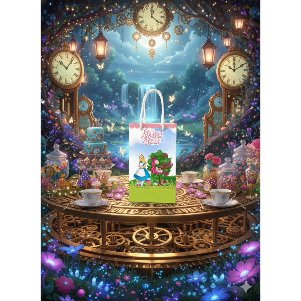 Sacolinha (P) | Sacola Alice no País das Maravilhas l Personalizada |Lembrancinha de Aniversário | PEGUE E MO