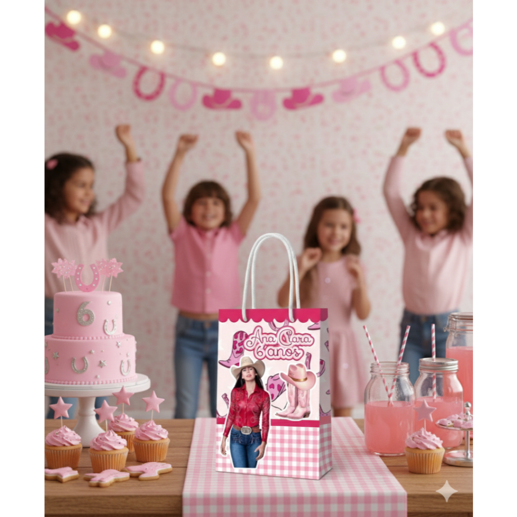 Sacolinha (P)| Sacola Ana Castela Boiadeira l Personalizada |Lembrancinha de Aniversário | PEGUE E MONTE