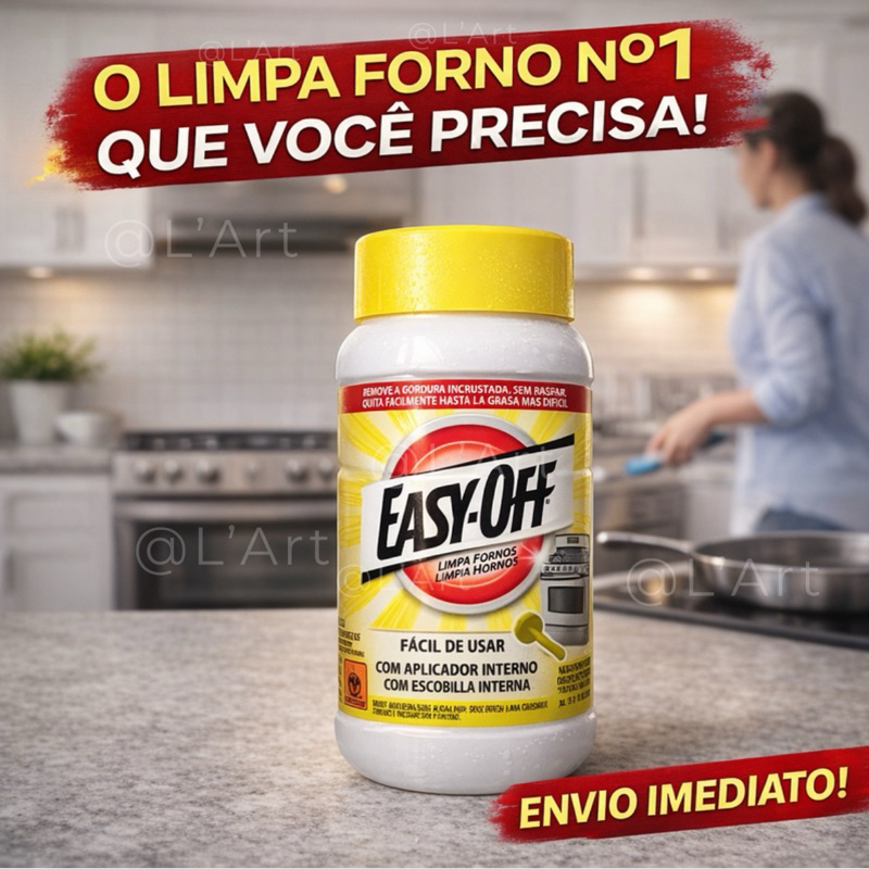 Limpa Forno panela  Easy-off 250ml Remove Gordura Alimento grelha cozinha em Oferta na Shopee