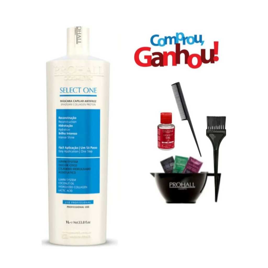 Prohall Sem Formol Select One 1 Litro + Kit Aplicação e Óleo