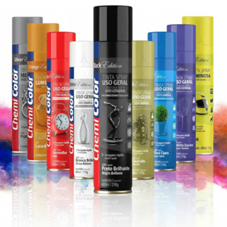 Tinta Spray Uso Geral Metal Madeira Plástico Cores 400ML Chemicolor em Oferta na Shopee