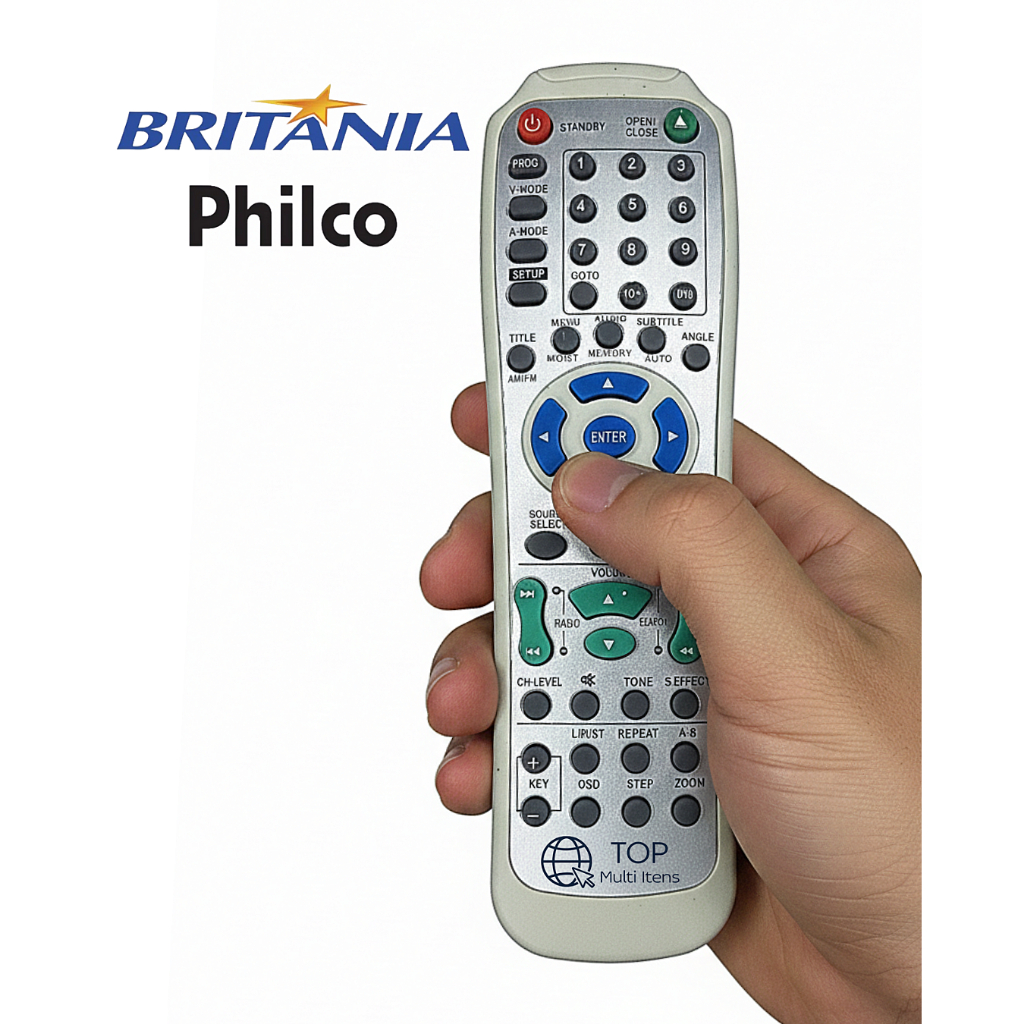 Controle Remoto Para Home Theater Philco / Britãnia Dvd Pht550 Pht660n Ph670 Pht-551 Pht-777 Compatível