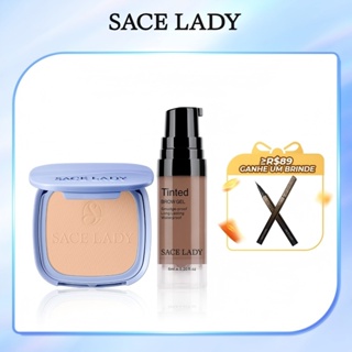 SACE LADY Pó Facial Pérola e Lápis de sobrancelhas em gel Kit de Maquiagem FPS 30PA+++ Controlo em Oferta na Shopee