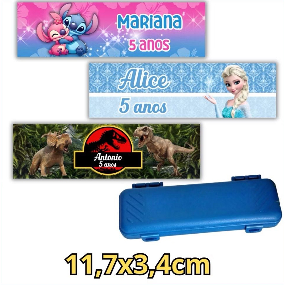 RÓTULOS ADESIVOS PARA ESTOJO TOTALMENTE PERSONALIZADOS LEMBRANCINHA FESTA ANIVERSÁRIO EVENTOS em Oferta na Shopee
