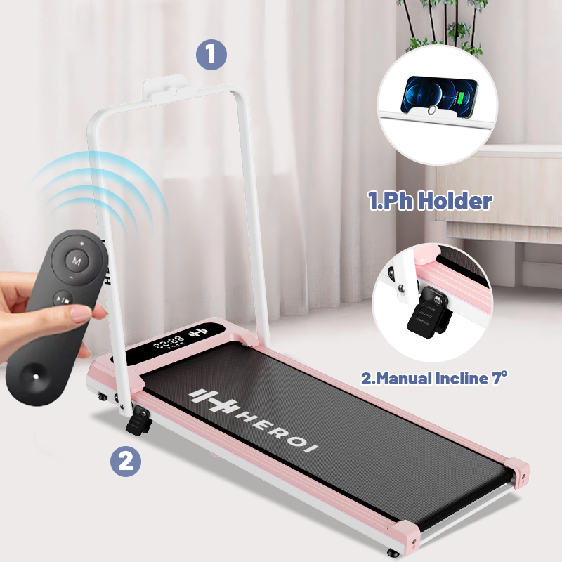 HEROI Esteira (127V/220V), uso interno, silenciosa, dobrável, com capacidade de carga de 120kg em Oferta na Shopee