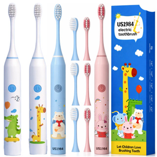 Escova De Dente Elétrica Infantil Ultra-Sônica P/ Crianças Dental cústica Onda Fofa Cerdas Suaves Limpa Cuidados C Cabo em Oferta na Shopee