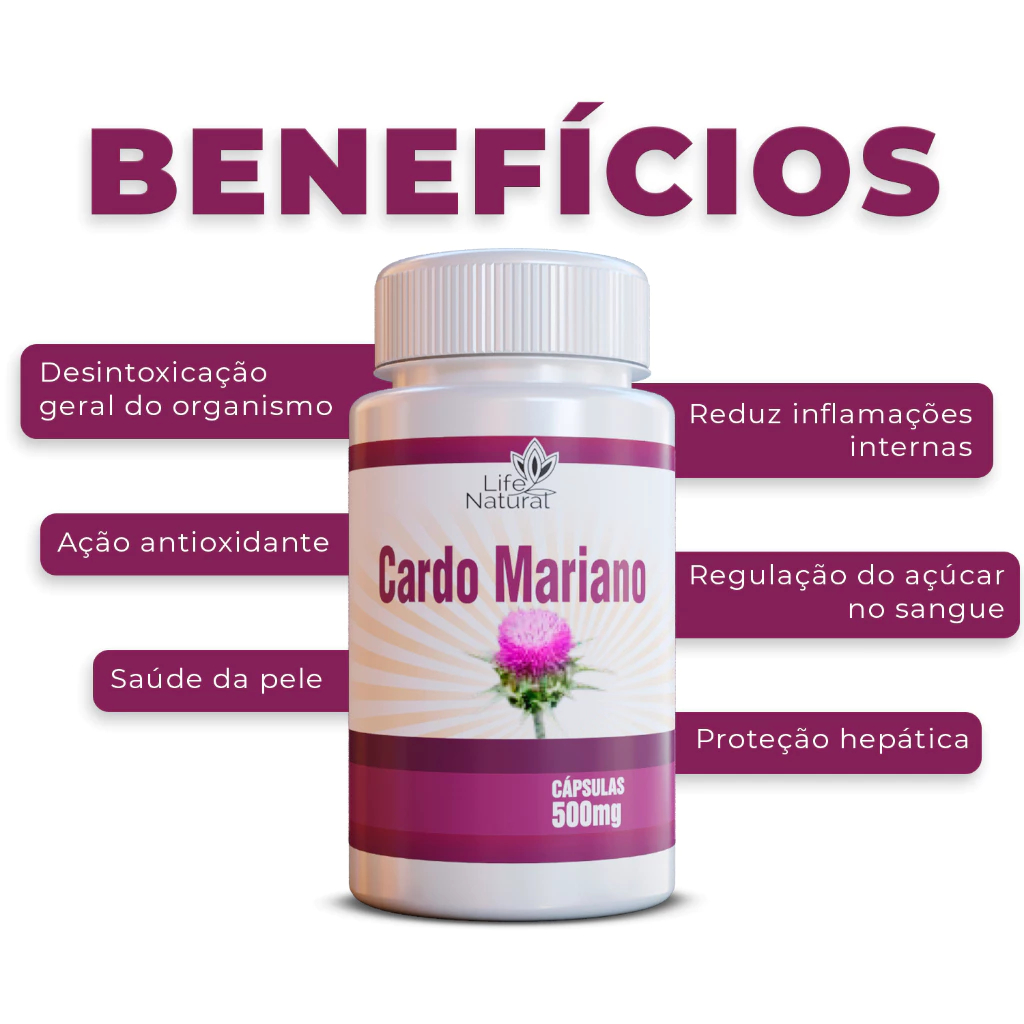 Cardo Mariano SILIMARINA Original 120 Cápsulas-500 mg 100% Natural