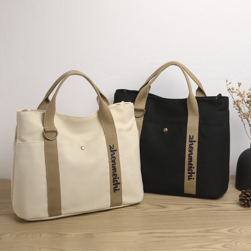 Bolsa de Ombro de Lona Grande para Lazer Bolsas Feminina Masculino em Oferta na Shopee