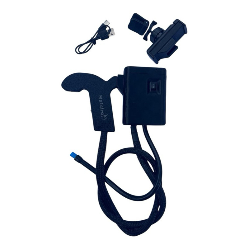 Kit Tereré Elétrico para Garrafa Térmica Inox Marca Mateiro Cor Preto a Bateria Recarregável