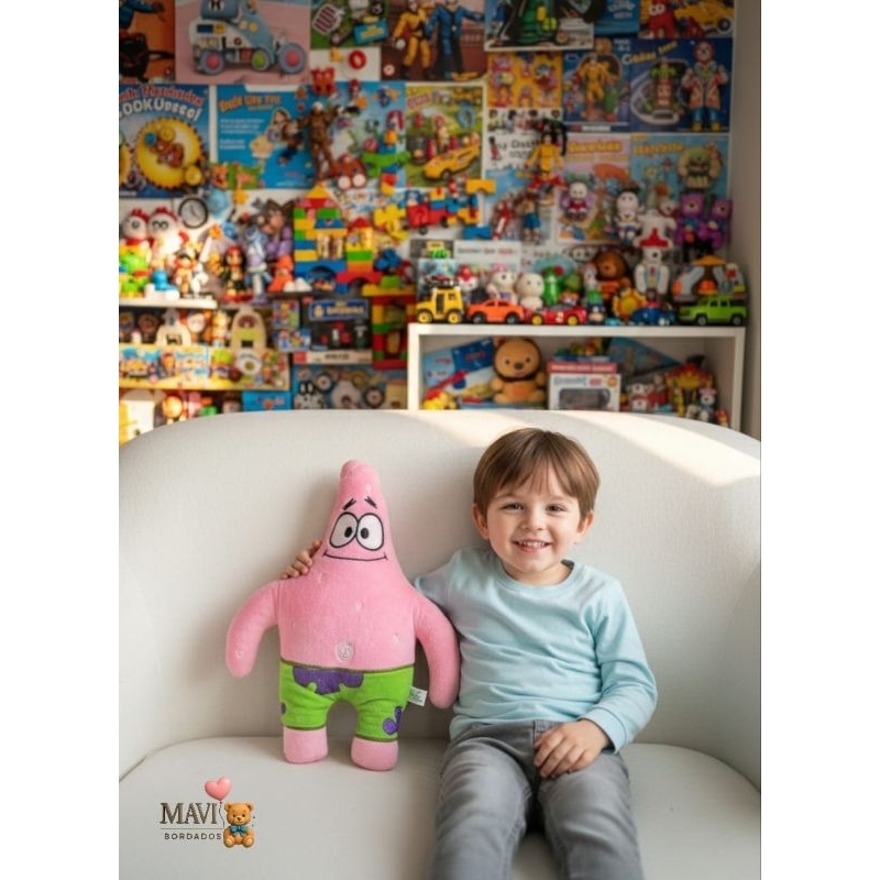 Pelúcia Bordada Patrick Estrela Desenho Bob Esponja em Oferta na Shopee