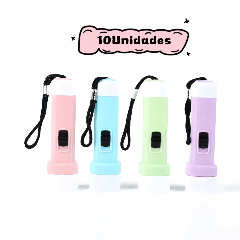 kit 10 Mini LED Lanterna Colorida Candy Chaveiro para Lembrancinha brindes de Festa em Oferta na Shopee