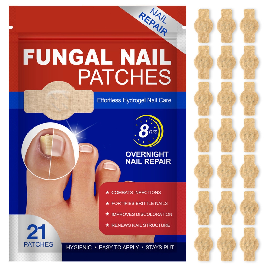 Adesivos Remendo De Fungo De Unha, 64/32/21 Pçs Pé Reparação De Unhas Remendo Cinza Correção Fúngica Adesivo em Oferta na Shopee