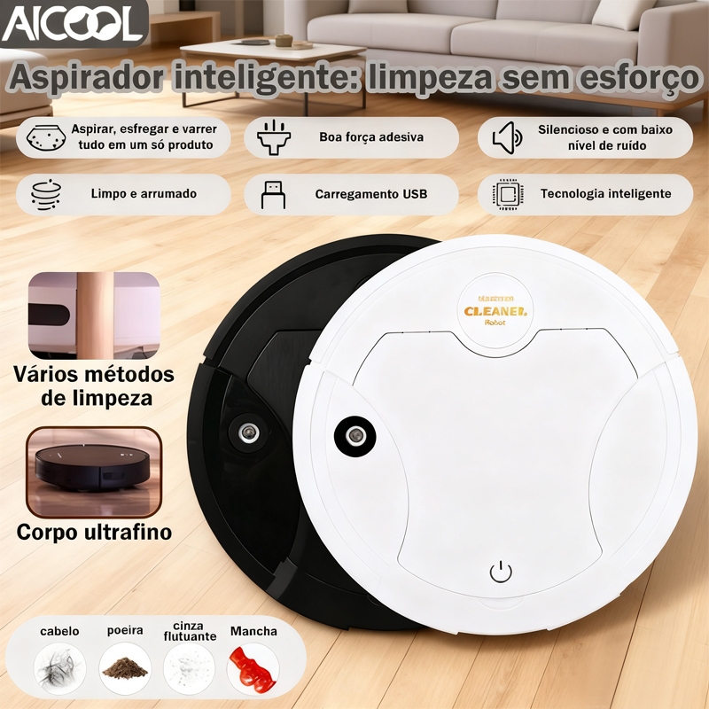 AICOOL Robô varredor totalmente automático aspirador de pó Limpeza silenciosa em Oferta na Shopee