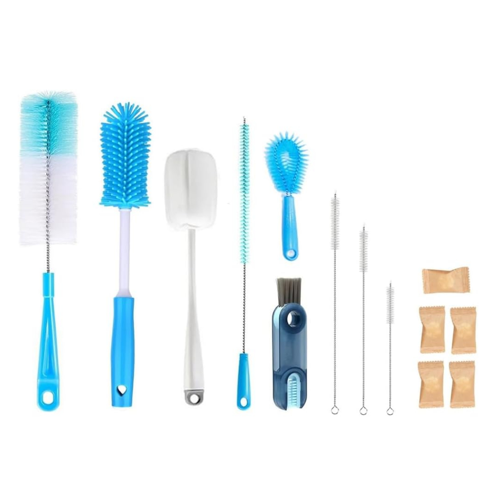 Conjunto De 9 Escovas De Limpeza Multiuso Com Cabo Longo, Escova De Canudo, Escova De Limpeza De Copos em Oferta na Shopee