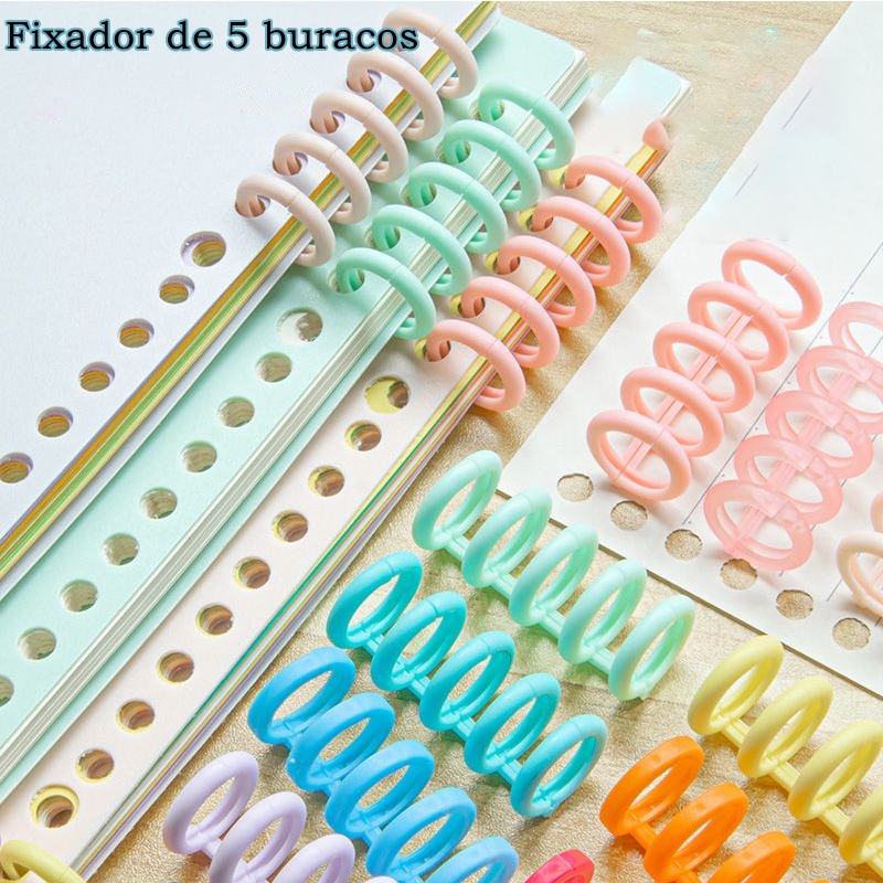5 furos Disco Anel Espiral | Para Encadernação/Bloco De Notas/Caderno/Apostila em Oferta na Shopee