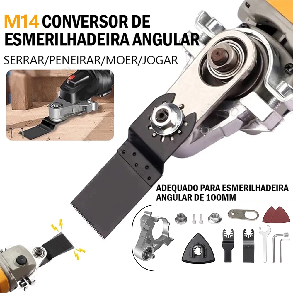Esmerilhadeira Angular De Conversão Rosca Adaptadora De Cabeça Universal Para M14 Tipo Polimento Oscilante