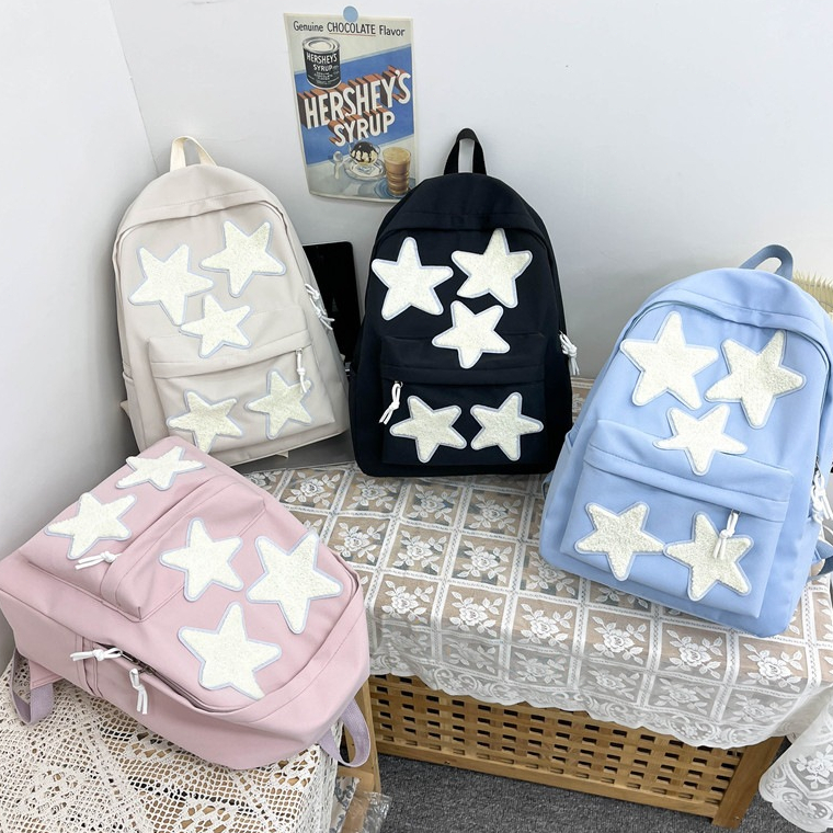 Mochila Feminina Masculina Para Escolar Grande Delicada Costurada Reforçada Nylon Resistente Multineos