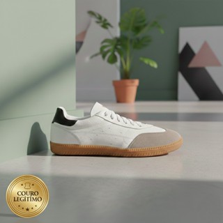 Tênis em Couro Legítimo Feminino Confortável Ideal para Uso Diário Estilo Samba. em Oferta na Shopee